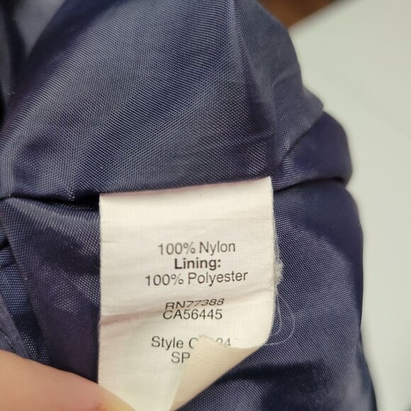 J Crew Nylon Jacket Windbreaker Blue Hooded Womens Small Spring Fall Layers - Picture 10 of 12